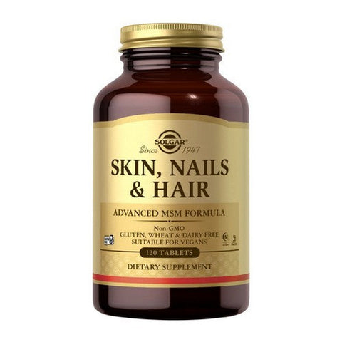 Solgar, Skin Nails And Hair Advanced Msm Formula, 120 Tabs