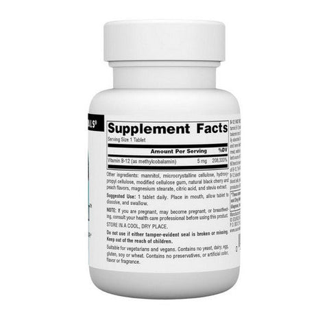 Source Naturals, Methylcobalamin Fast Melt, 30 TABS Source Naturals