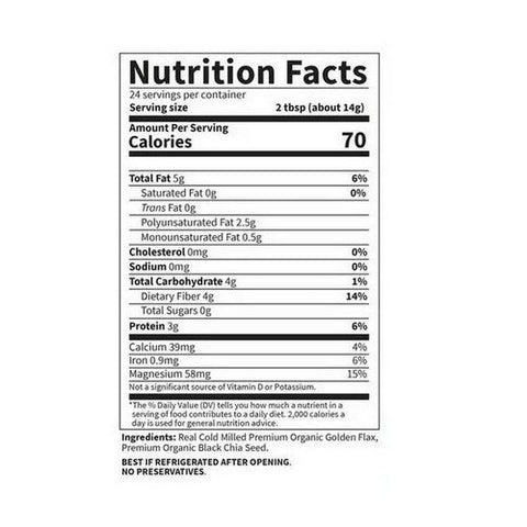 Garden of Life, Raw Organics Flaxseed And Chia Blend, 12 Oz