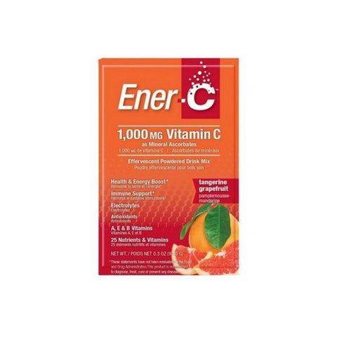 Ener-C, Vitamin C Bubbly Multivitamin Drink Mix Tangerine Grapefruit, 1000 Mg, 30 Packets Ener-C