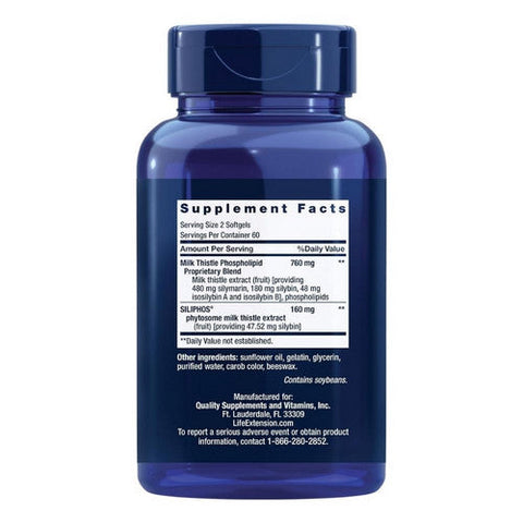 Life Extension, Advanced Milk Thistle, 120 Softgels Life Extension