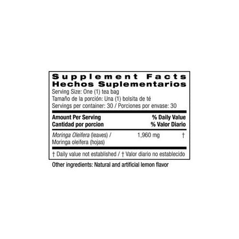Bio Nutrition, Moringa Tea Lemon, Lemon 30 Bags Bio Nutrition