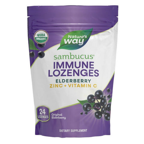 Sambucus Immune Lozenges Elderberry 24 Lozenges by Nature's Way
