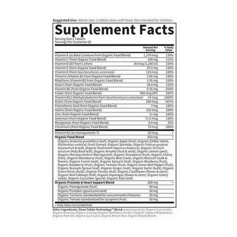 Garden of Life, Organics Mens 40 Plus Multi, 120 Tabs Garden of Life