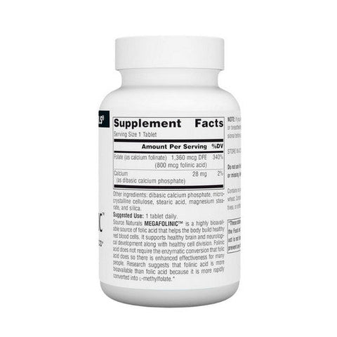 Source Naturals, MegaFolinic, 800 mcg, 240 Tabs Source Naturals