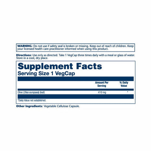 Solaray, Olive Leaf, 410 mg, 100 Caps Solaray