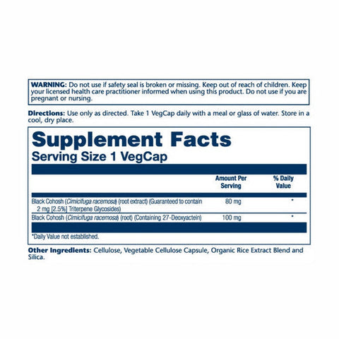 Solaray, Black Cohosh Root Extract, 30 Caps Solaray