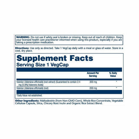 Solaray, Valerian Root Extract, 30 Caps Solaray