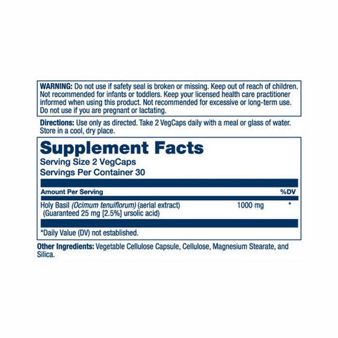 Solaray, Holy Basil, 1000 Mg, 60 Veg Caps