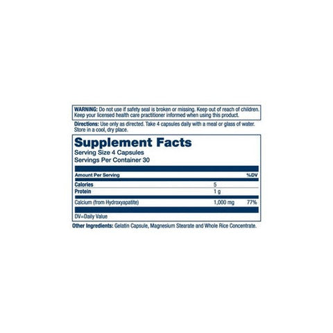 Solaray, Calcium Hydroxyapatite, 250 Mg, 120 Caps Solaray