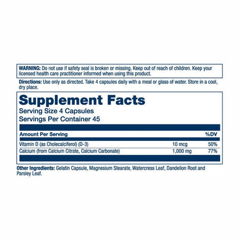 Solaray, Calcium Citrate, 1000 mg, 180 Caps Solaray