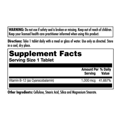 Kal, B-12 Sustained Release, 1000 Mcg, 100 Tabs Kal