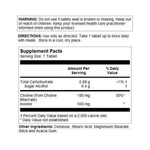 Kal, Choline Inositol, 90 Tabs Kal
