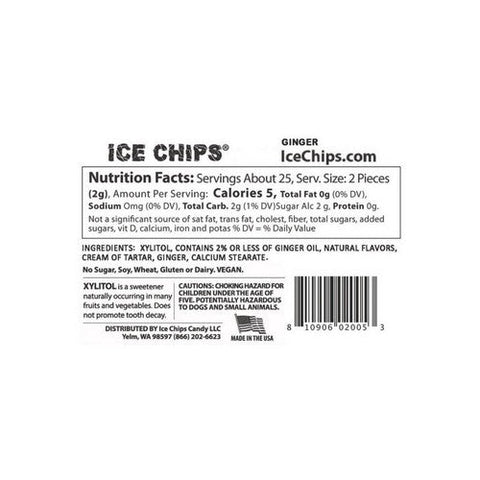Ice Chips Candy, Hand Crafted Tin Ginger, 1.76 Oz Ice Chips Candy