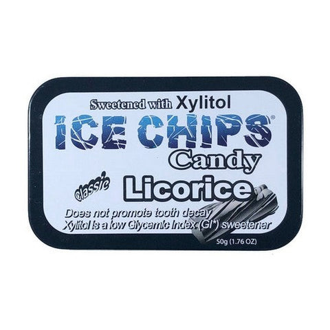 Ice Chips Candy, Hand Crafted Candy Tin Licorice, 1.76 Oz Ice Chips Candy