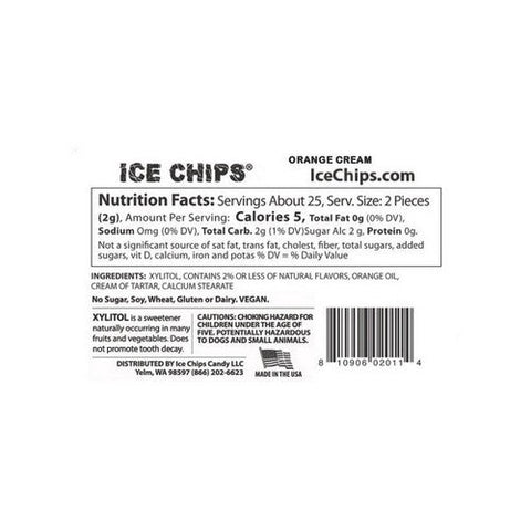 Ice Chips Candy, Hand Crafted Candy Tin Orange Cream, 1.76 Oz Ice Chips Candy