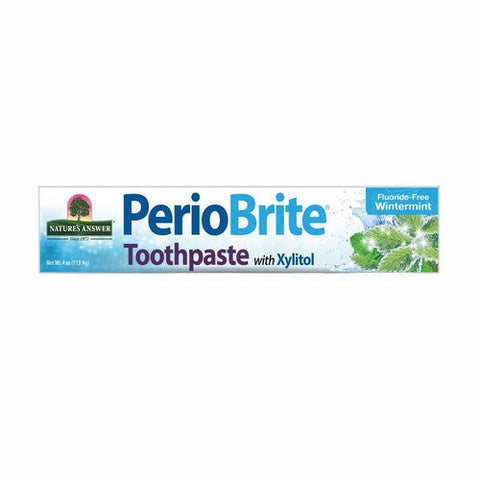Nature's Answer, PerioBrite Toothpaste with Xylitol Flouride-Free Wintermint, 4 Oz