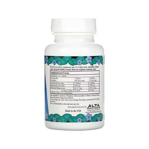 Alta Health, Magnesium Chloride, 100 Tabs Alta Health