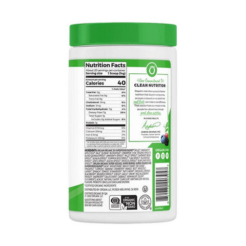 Orgain, Organic Superfoods Nutrition Powder, 9.9 Oz(Case Of 3) Orgain