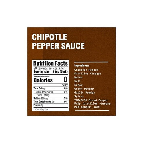 Tabasco, Chipotle Pepper Sauce, 5 Oz Tabasco