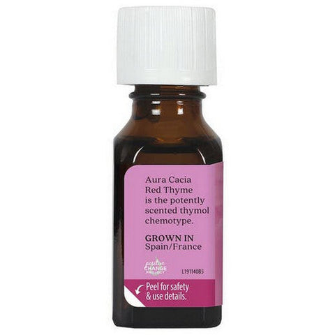 Aura Cacia, Essential Oil Thyme, Red, (thymus vulgaris) 0.5 Fl Oz Aura Cacia