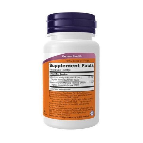 Now Foods, Lutein & Zeaxanthin, 60 Softgels Now Foods