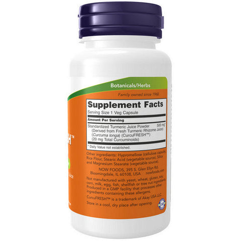 Now Foods, Curcufresh Curcumin, 500 mg, 60 Veggie Caps Now Foods
