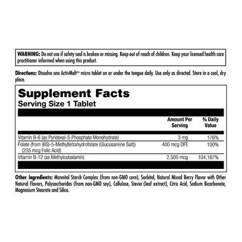 Kal, B-6 B-12 Methyl Folate Mixed Berry, 60 Count Kal
