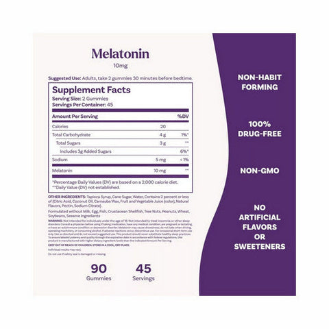 Natrol, Melatonin Strawberry, 10 Mg, 90 Count Natrol