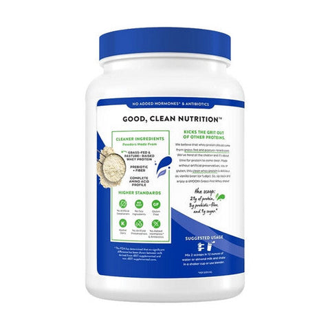 Orgain, Grass Fed Whey Protein Powder Vanilla Bean, 0, 1.82 lbs Orgain