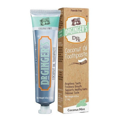 Dr.Ginger's, Coconut Oil Toothpaste With White Charcoal Coconut Mint, 4 Oz