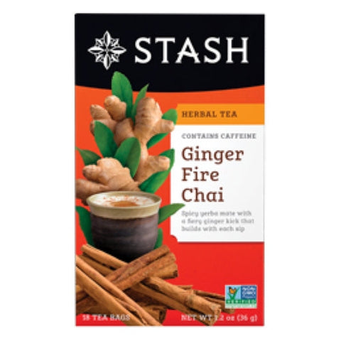 Stash Tea, Herbal Tea Ginger Fire Chai, 18 Count Stash Tea