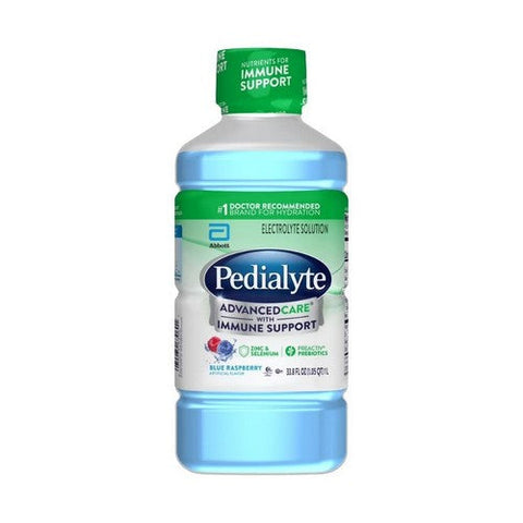 Pedialyte, Advanced Care Electrolyte Solution Blue Raspberry, 33.8 Oz Pedialyte
