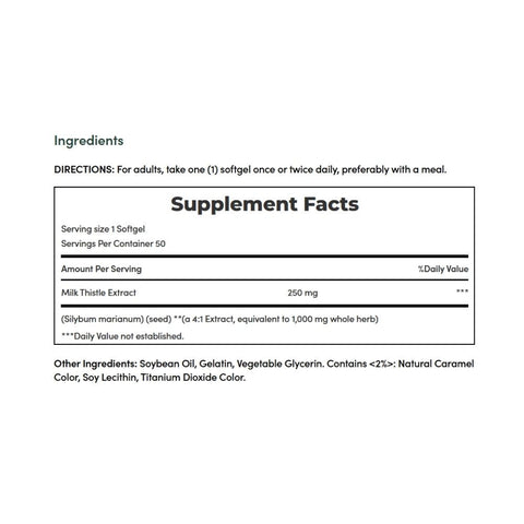 Nature's Bounty, Milk Thistle Rapid Release, 1000 mg, 50 Softgels Nature's Bounty