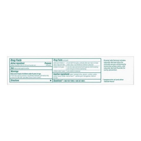 Tom's Of Maine, Luminous White Anticavity Toothpaste With Fluoride Clean Mint, 4  Oz Tom's Of Maine