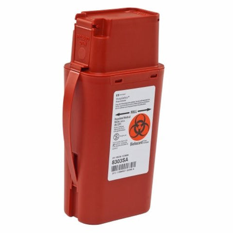 Cardinal, Sharps Transport Container SharpSafety 8-¾H X 2-½ D X 4-½ W Inch 1 Quart Red, Count of 20 Cardinal