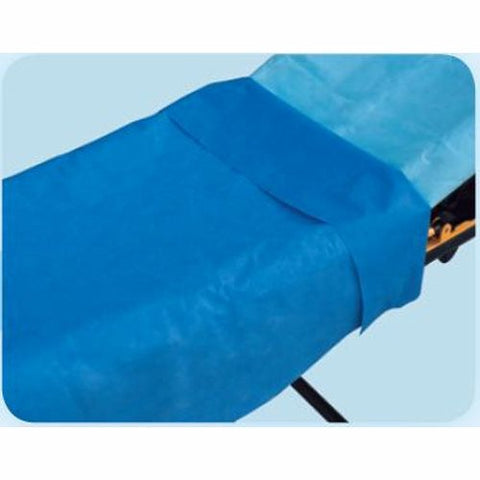 Tidi, Stretcher Sheet Tidi  Everyday Flat 40 X 90 Inch Blue Tissue / Poly Disposable, Count of 50 Tidi