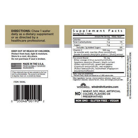 Windmill Health, Vitamin C Acerola, 500mg, 50 Chews Windmill Health