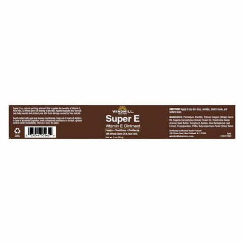 Windmill Health, Super E Vitamin E Ointment, 2 Oz Windmill Health