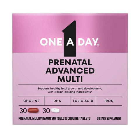 One-A-Day, Prenatal Advanced Complete Multivitamin Softgels And Tablets, 60 Count