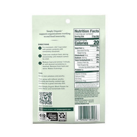 Simply Organic, Turkey Flavored Gravy Mix, 0.85 Oz(Case Of 12) Simply Organic