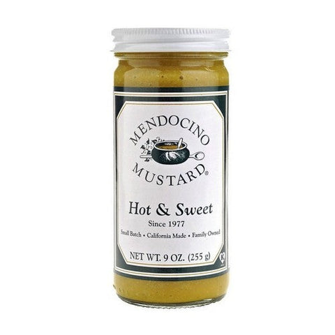 Mendocino Mustard, Mustard Hot & Sweet, Case of 6 X 9 Oz Mendocino Mustard