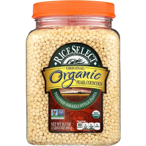 Riceselect, Couscous Pearl Plain Org, 24.5 Oz(Case Of 4) Riceselect