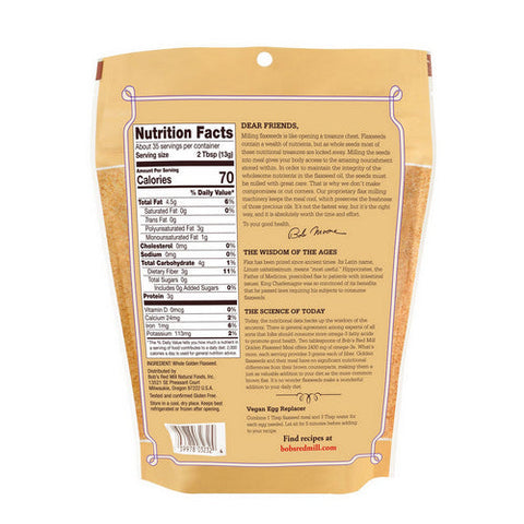 Bobs Red Mill, Golden Flaxseed Meal, 16 Oz(Case Of 4) Bobs Red Mill