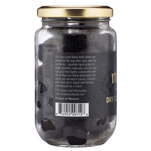 Mina, Moroccan Dry Cured Black Olives Jar, Case of 6 X 7 Oz Mina
