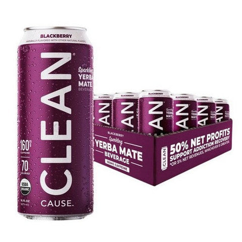Clean Cause, Yerba Mate Blackberry, 16 Oz(Case Of 12) Clean Cause