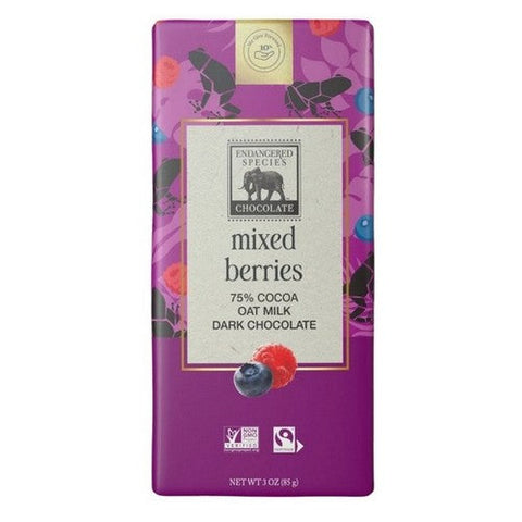 Endangered Species, Choc Bar Bat Drk Intns 75% W N, 3 Oz(Case Of 12) Endangered Species