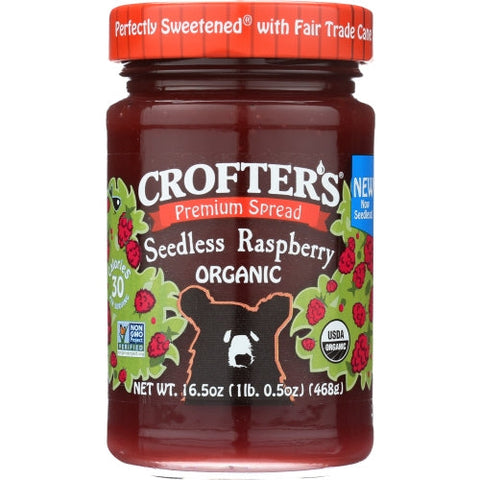 Crofters, Conserve Rspbry Sdls Org, 16.5 Oz(Case Of 6) Crofters