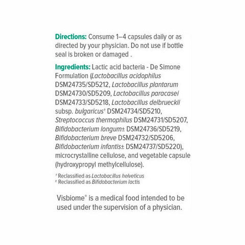 Visbiome, High Potency Probiotic, 60 Caps Visbiome