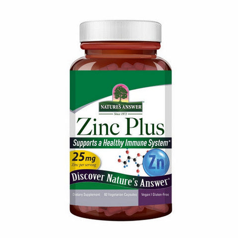 Nature's Answer, Zinc Plus, 25 Mg, 60 Veg Caps Nature's Answer